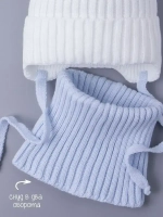 Шапка детская осенняя вязаная и снуд