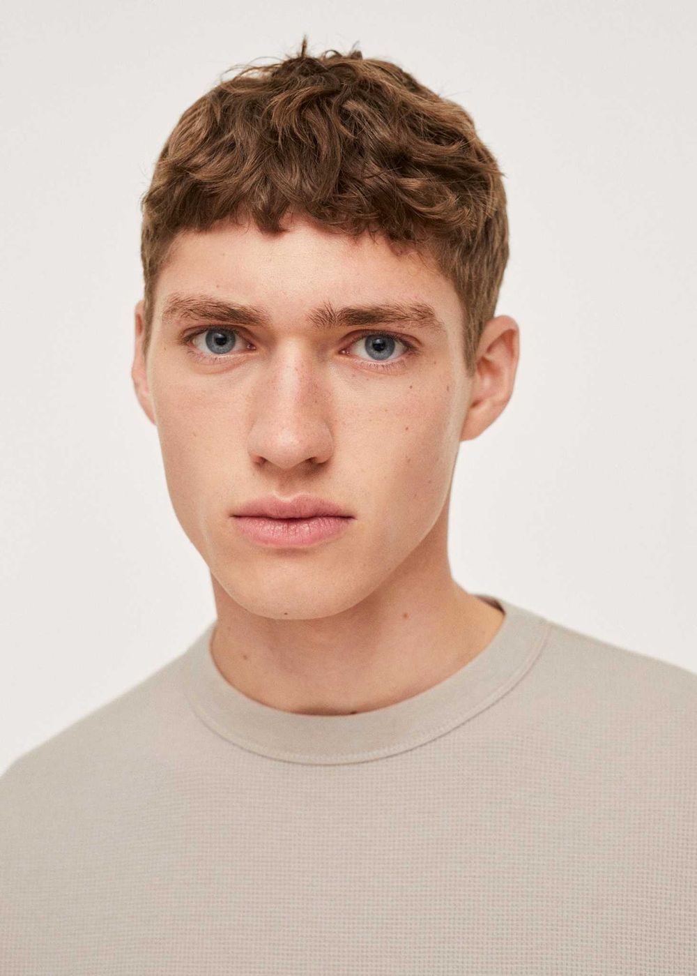 Фактурная трикотажная футболка из хлопка