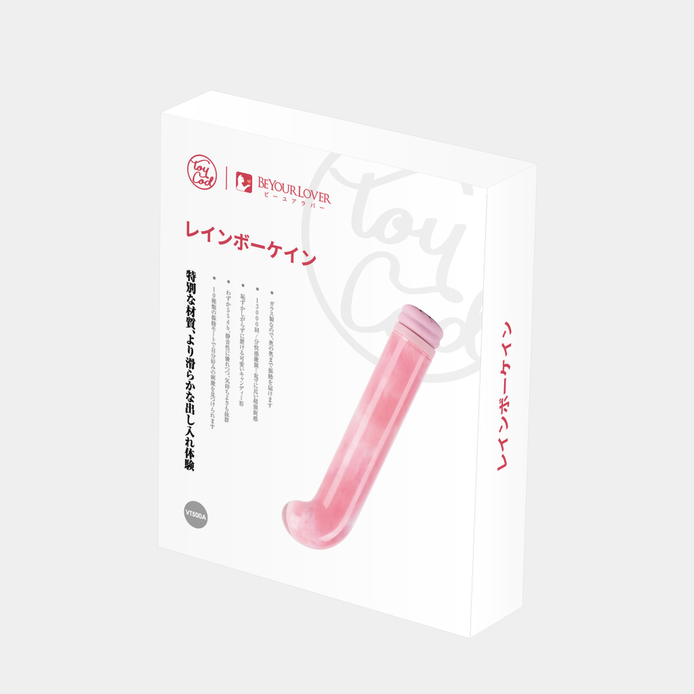 Компактный вибратор из стекла BeYourLover Magic Cane, розовый