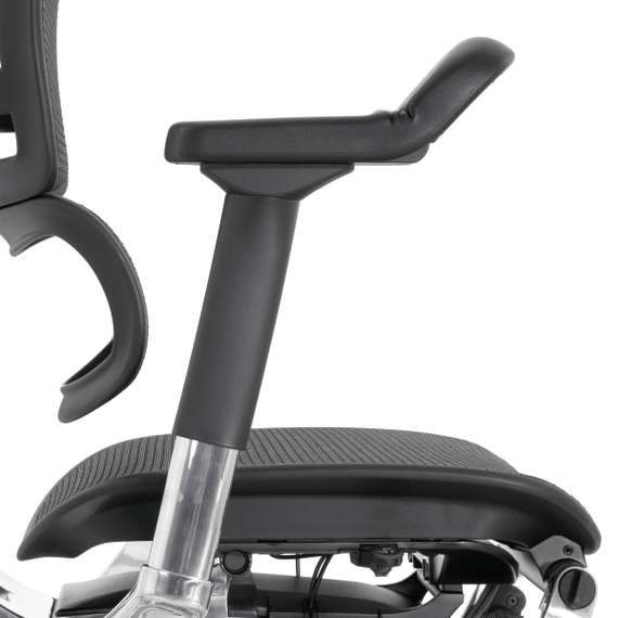 Кресло FALTO Ergohuman Elite 2 с подножкой ( чёрный каркас /сетка чёрный T-168-B1 Black )