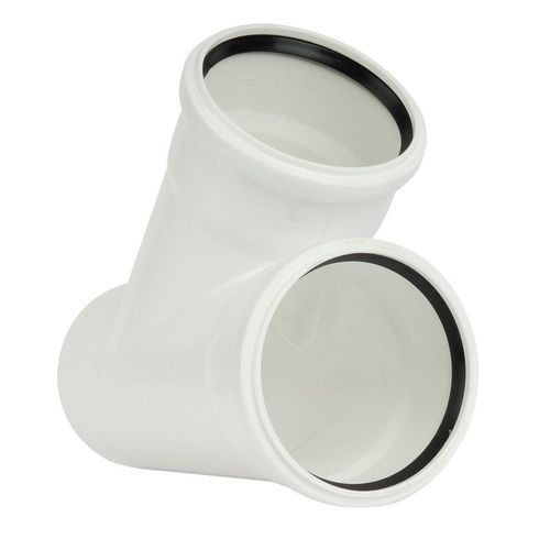 Тройник канализационный малошумный 110х110 мм 45° RTP Elite