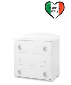 Тумба-комод с пеленальным столом Erbesi Tato белый/песочный