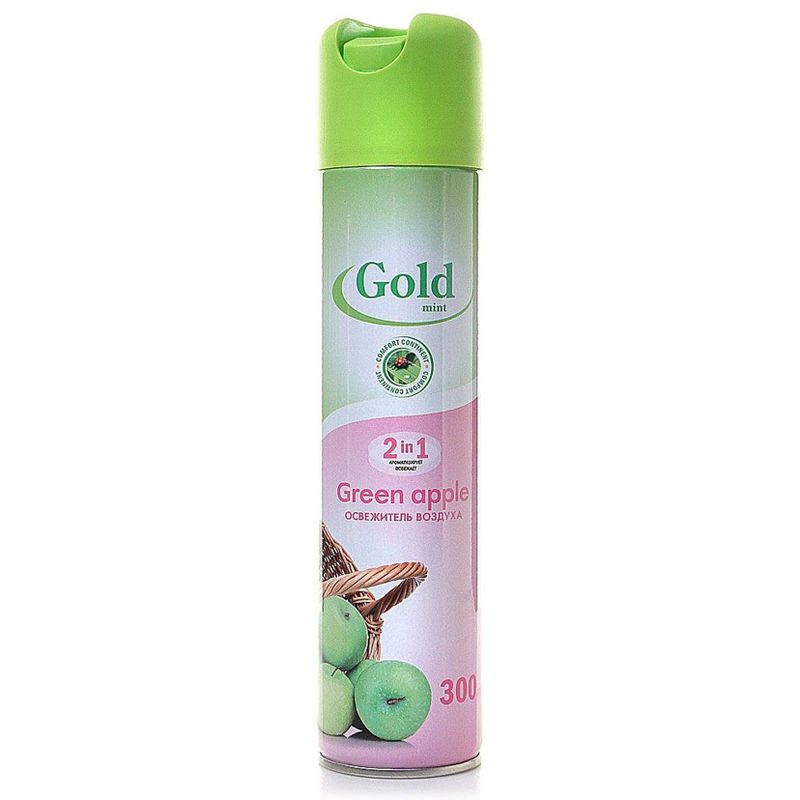 Освежитель воздуха Gold wind Green apple 300 мл/шт 12 шт/кор