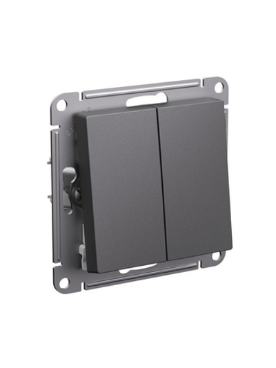 Переключатель 2-кл. AtlasDesign (сх. 6/2) 10AX механизм базальт SE ATN001465