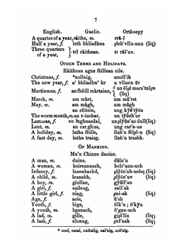 Gaelic vocabulary and phrase book | Munro James