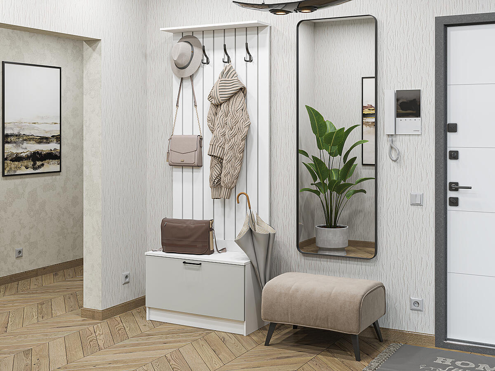 Прихожая Стиль-01 Light Grey In 2S Белый