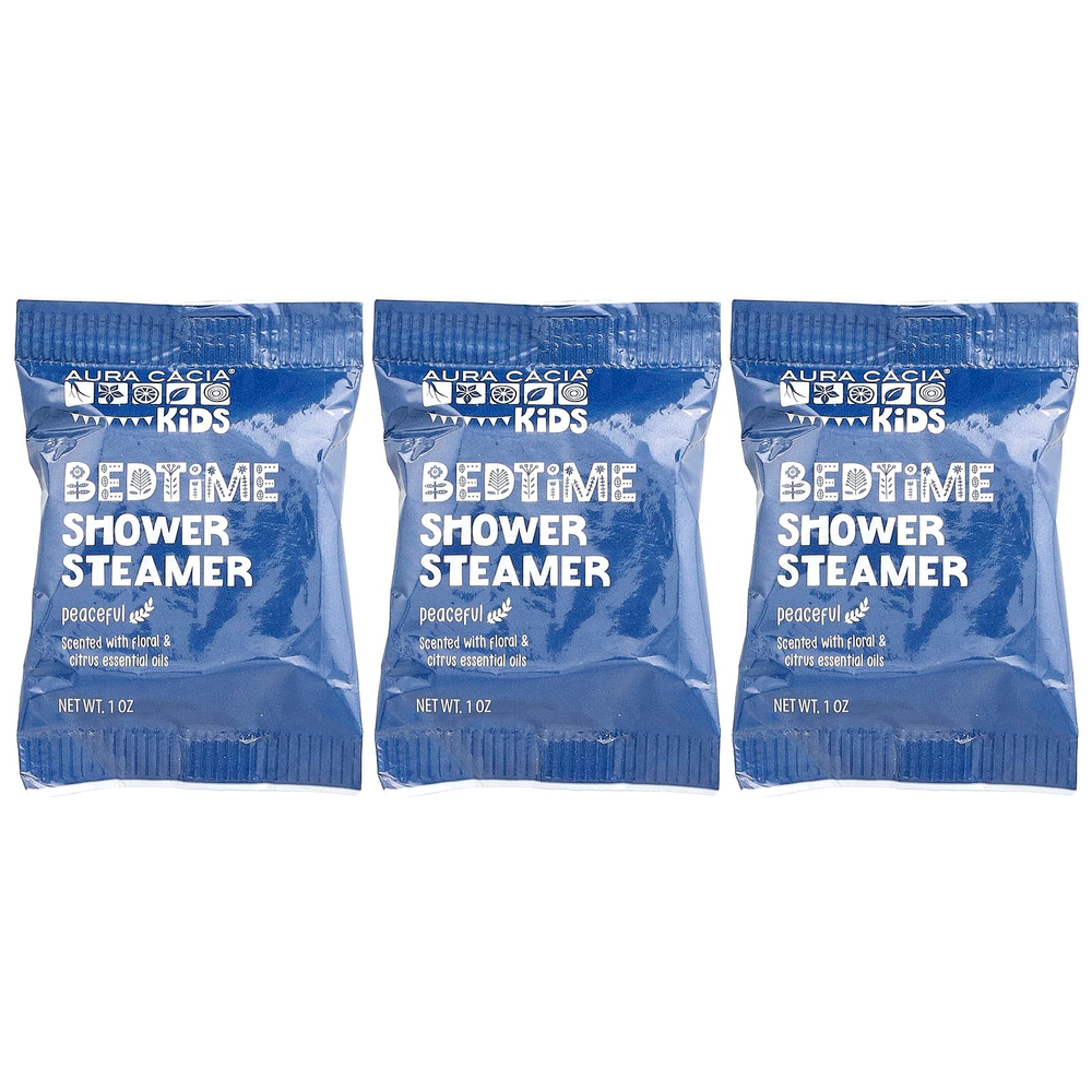 Aura Cacia, Распариватели для душа для детей, Peaceful, 3 таблетки