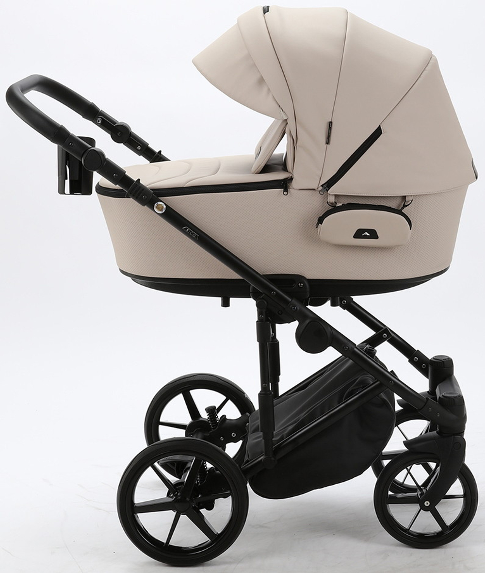 Детская коляска Adamex Zico Deluxe 2 в 1 Z-SA07 СВ.БЕЖ.КОЖА