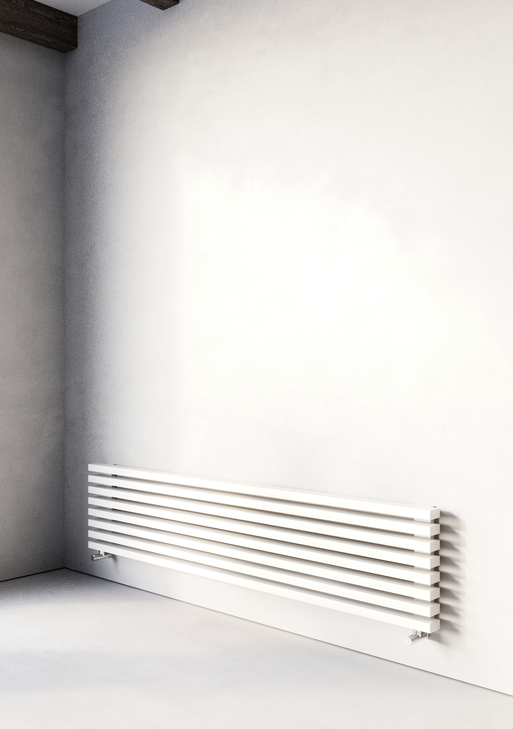 Низкие дизайн-радиаторы Grey 280мм с нижним подключением