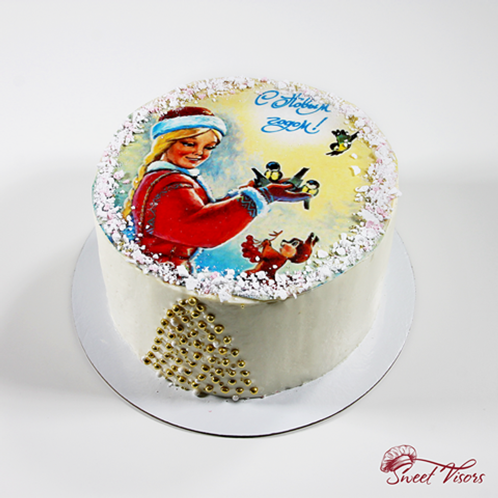 Декор торта Новогодняя открытка снегурочка кондитерская Sweet Visors сладкие козырьки кондитер Светлана Дегтерева шоколадный торт торты на заказ СПБ вкусный торт на день рождения торт на юбилей торт для мужчины торт для девушки домашний торт десерты на заказ купить торт заказать торт без мастики свит визорс свит висорс svit vizors svit visors sweet vizors
