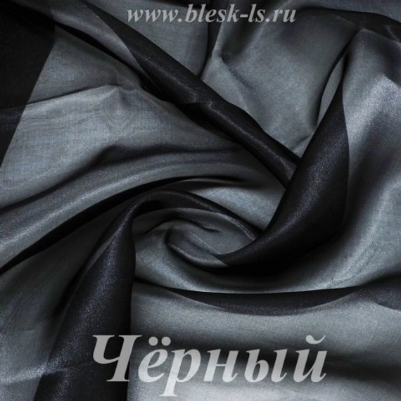 Органза матовая, Черная, ширина 150 см, 80 ден, опт от 10 м