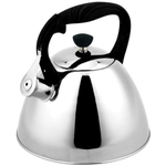 Чайник 3,5л нерж со свистком, черная ручка 7694-35RS