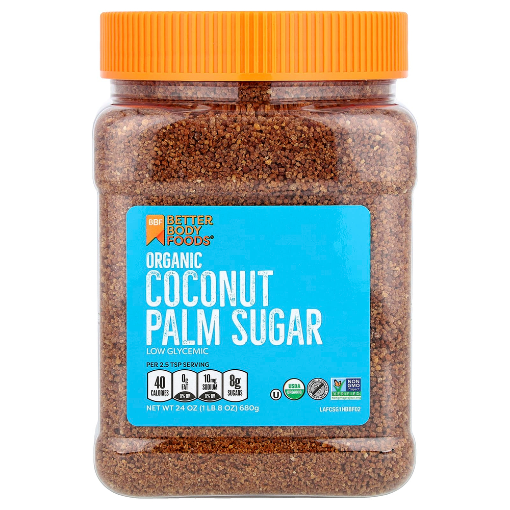BetterBody Foods, органический сахар из кокосовой пальмы, 680 г (1 фунт 8 унций)
