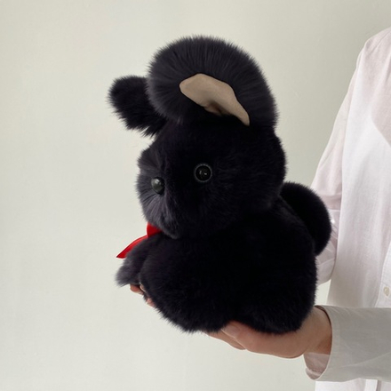 Кролик Тоша большой (тёмный графит)