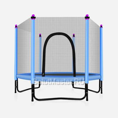 Батут с сеткой, диаметр 5 фт, синий