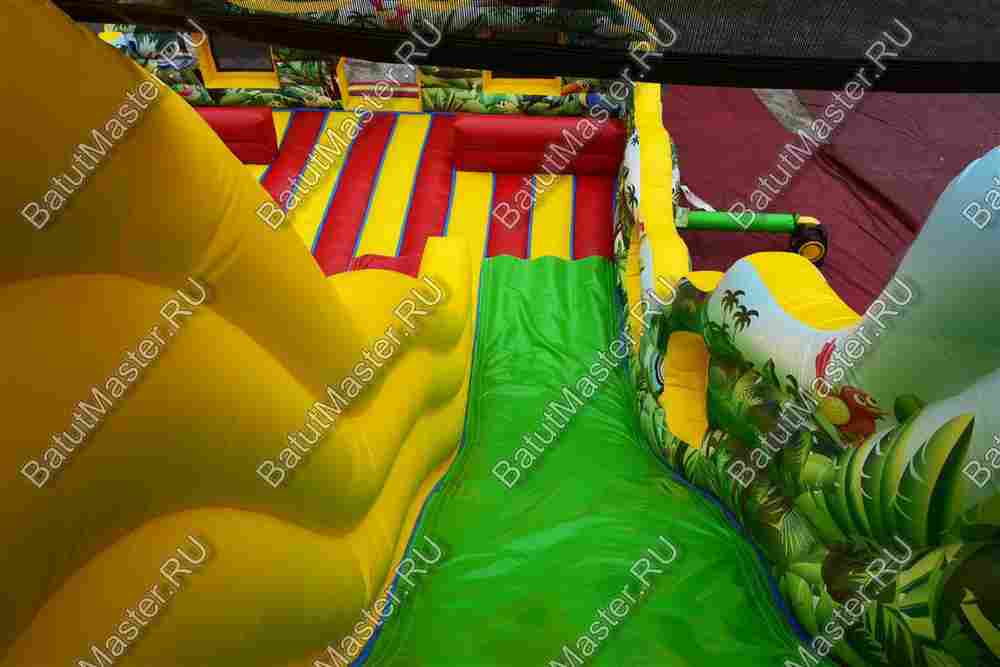 Коммерческий батут-горка "Царь зверей-2", 11*7*7,5 м