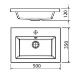 Тумба ПАЛЕРМО 50, светлый орех (лев/прав) с умывальником Анита