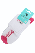 Белые хлопковые носочки (2 пары в упаковке) (Размер: S-M-L) (Цвет: белый)