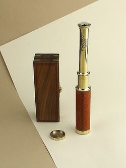 Nautical Подзорная труба в деревянном футляре
