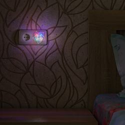 DTL-308-Цветок-RGB-4LED-0.5W Светильник-ночник. Выключатель на корпусе. Блистер