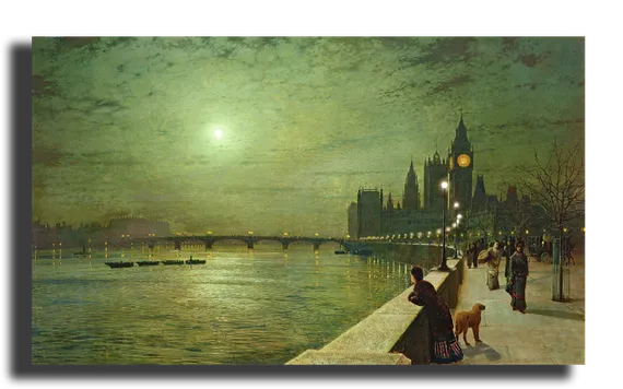 Репродукция " Джон Аткинсон Гримшоу - Размышления "