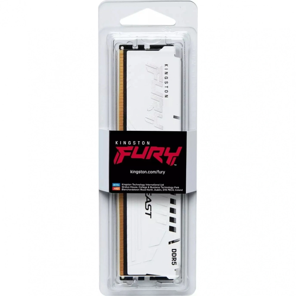 Оперативная память Kingston DDR5 DIMM FURY Beast White EXPO 16Gb, 5600Mhz, [KF556C36BWE-16] CL36