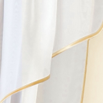 Занавеска "Ф. АДА", цвет белый, на шторной ленте, Польша.