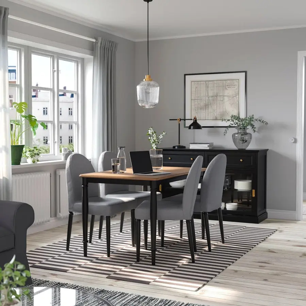Стул - IKEA DANDERYD, 92х57 см, серый/черный, ДАНДЭРЮД ИКЕА
