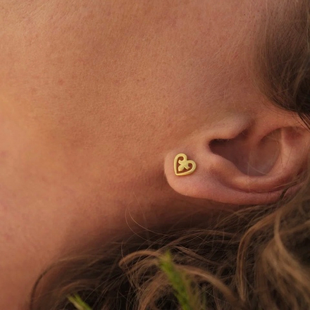 Серьги СЕРДЕЧКО позолота