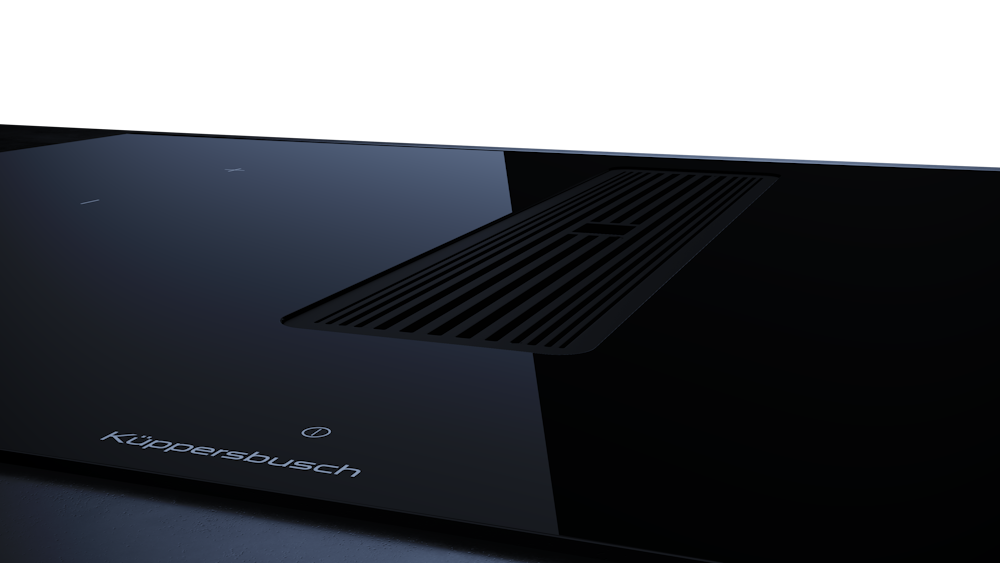 Индукционная варочная панель с вытяжкой Kuppersbusch KMI 8350.0 SR Black Velvet