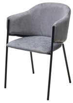 Стул М-City DISAUR Дилл, Rain 17 Серый, Велюр, Черный каркас
