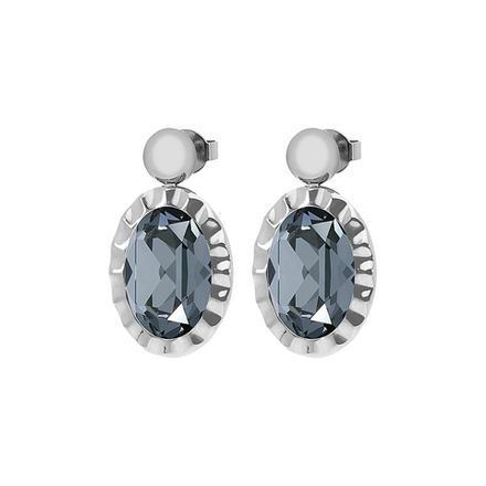 Серьги Qudo TIVOLA UNICA big (S/P) Silver night 2,65 cm 332114