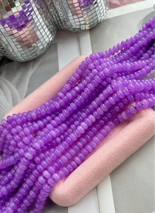 Нить бусин из кварца 8мм, рондель