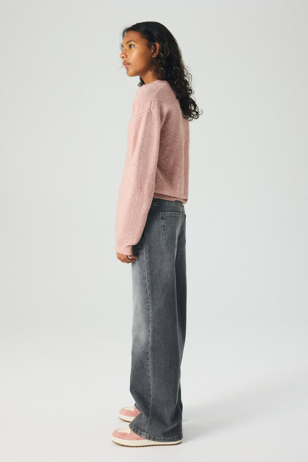 H&M Джинсы Baggy Fit Bootcut, серый