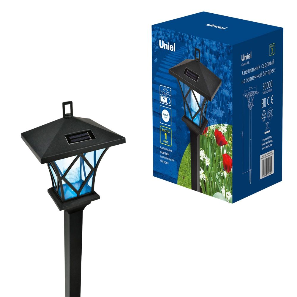 USL-S-185-PM1000 RETRO Садовый светильник на солнечной батарее Ретро. 2 светодиода. Белый свет. 1xАА Ni-Mh аккумулятор в-к. IP44. TM Uniel
