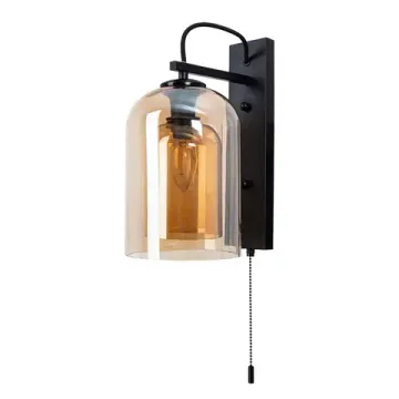 Бра 1*E14 A7015AP-1BK янтарный/черный Paio Arte Lamp