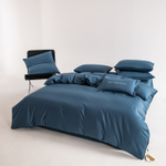 КПБ Однотонный Сатин Элитный на резинке OCER017, 2 спальный, 4 наволочки, простынь 180*200*30