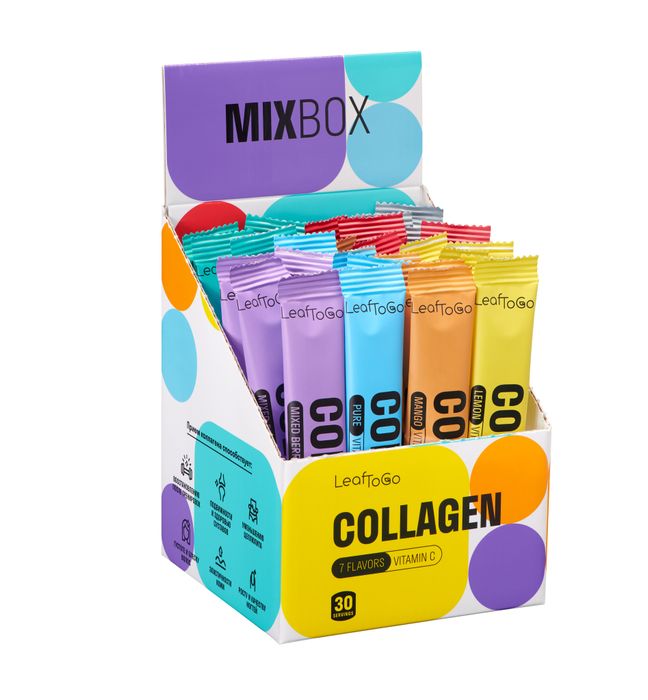 Ассорти Коллагена в пакетиках, Collagen Mix Box, Leaf To Go, 30 упаковок