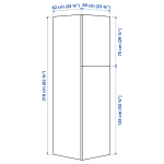 Книжный шкаф -  ENHET IKEA/ ЭНХЕТ ИКЕА, 210х60 см, белый/зеленый