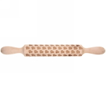 Скалка деревянная фигурная «Сердечки» 28*3см