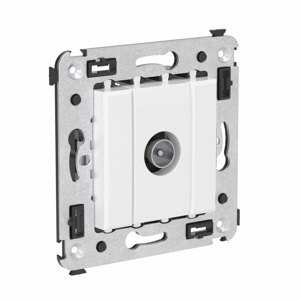 Розетка TV оконечная в стену, "Avanti", "Белое облако"