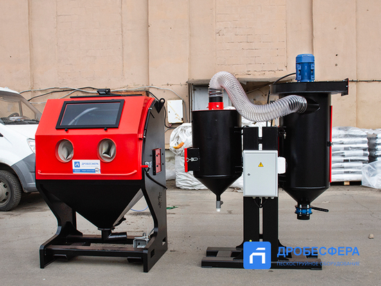 Пескоструйная камера PST КСО-110-И-ФВР-М с фронтальной загрузкой