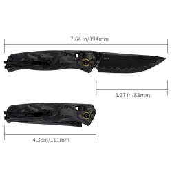 Нож складной SRM 255L-FB2 Medal (140Cr Laminated, Shredded Carbon fiber)