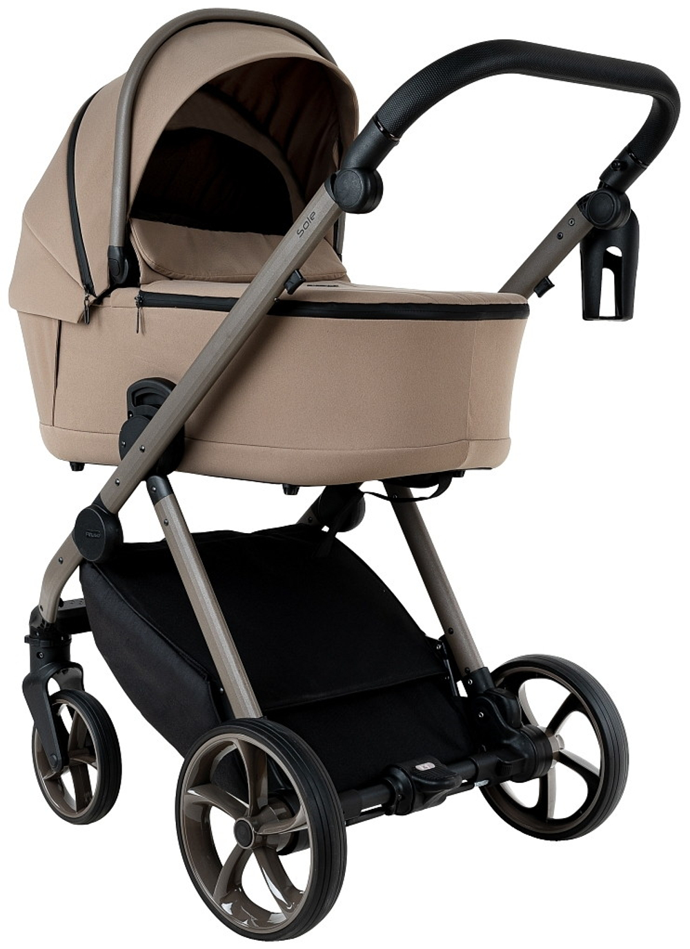 Детская коляска Pituso Sole 3 в 1 с автокреслом Santiso Pro Black PMPT/020 Truffle