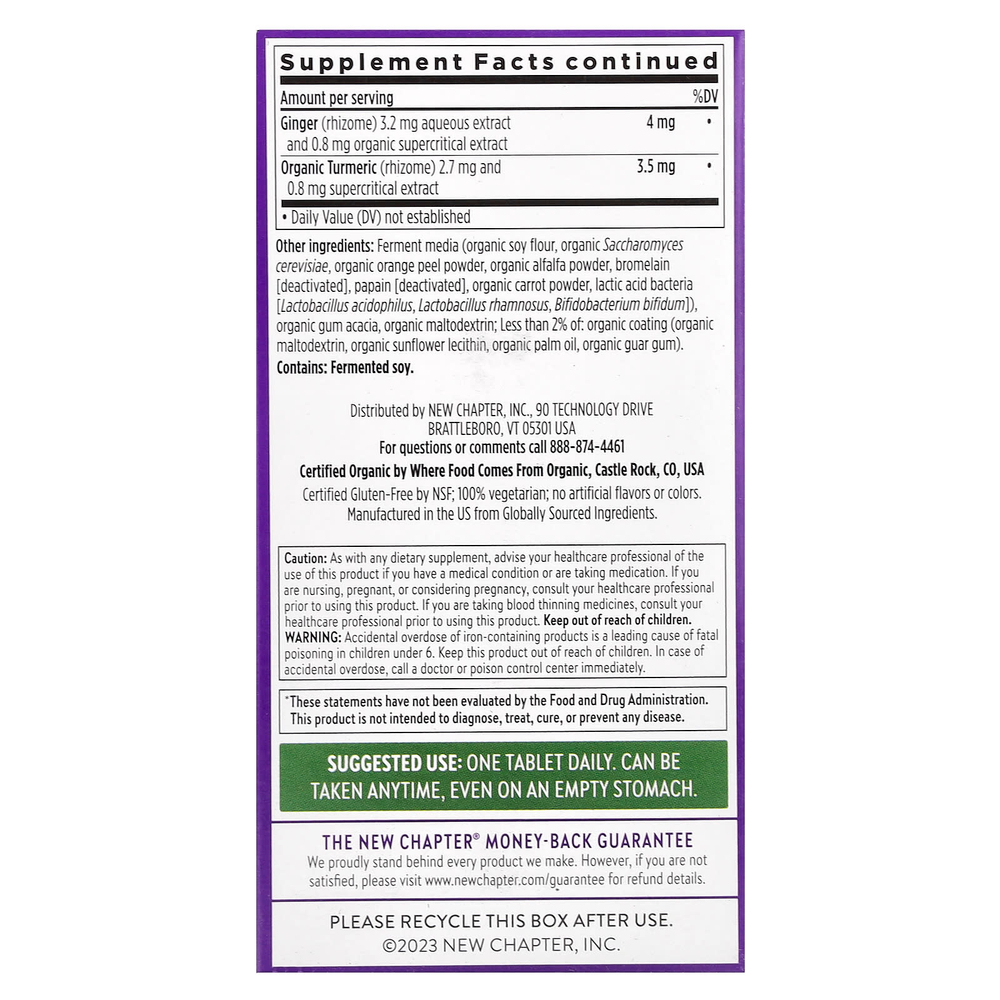 New Chapter, One Daily Every Woman's, мультивитамины, 72 вегетарианские таблетки