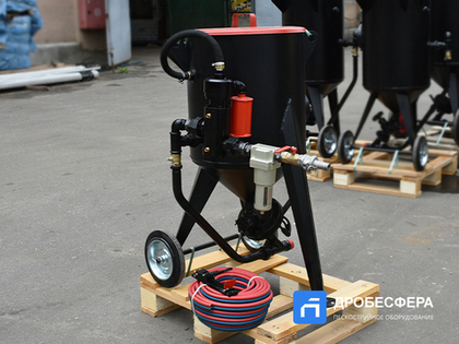 Пескоструйный аппарат PST-PS-75-3 с рукавом TWIN 20 метров с шиберным дозатором