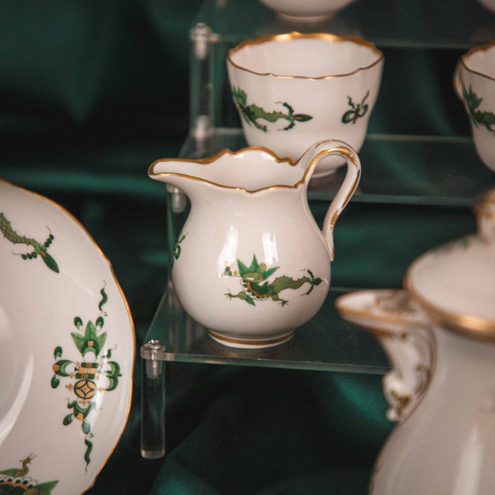 Кофейный сервиз на 6 персон «Зеленый дракон и феникс»