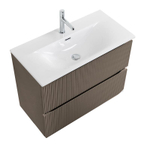 Тумба с раковиной подвесная BelBagno UNO-MINI-800-2C-SO-СO Бежевый матовый, раковина белая BB-8099-3-80