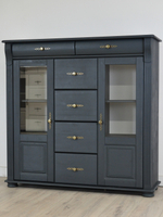 Комод для одежды, 128х42х125, Susanna, в спальню, в гостиную, серый, Dipriz