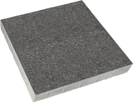 Тротуарная плитка КВАДРАТ 600х600 мм - Гранит Черный